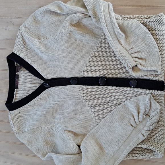 Heather B Pointelle Rib Duster Button Down Knit Slim Long Cardigan Sweater - Picture 5 of 10